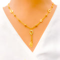 Reflective Open Marquise 4-Piece 21k Gold Necklace Set 