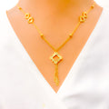 Shimmering Floral 4-Piece 21k Gold Necklace Set 