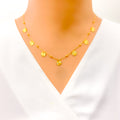 Dazzling Hexagon 4-Piece 21k Gold Necklace Set 