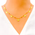 Dazzling Hexagon 4-Piece 21k Gold Necklace Set 