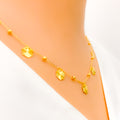 Dazzling Hexagon 4-Piece 21k Gold Necklace Set 