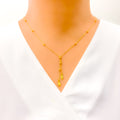 Sparkling Leaf 4-Piece 21k Gold Necklace Set 