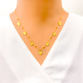 Sophisticated Round 4-Piece 21k Gold Necklace Set 