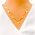 Sophisticated Round 4-Piece 21k Gold Necklace Set 