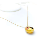 lovely-artistic-21k-gold-cz-necklace