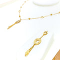 Opulent Oval 4-Piece 21k Gold Necklace Set
