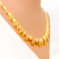 Bright Stylish Meshed 22K Gold Necklace Set 