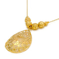 Delicate Vine Drop 21k Gold Necklace