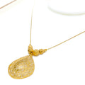 Mesh Dome Drop 21k Gold Necklace