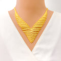 Elevated Luxurious 22K Gold Necklace Set 