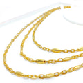 Light Weight Textured 22k Gold Italian Chain - 22"