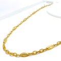 Light Weight Textured 22k Gold Italian Chain - 22"