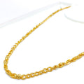 Alternating Cuban Link 22k Gold Italian Chain - 24"