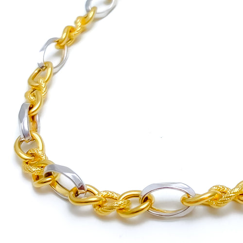 Two-Tone Statement 22K Gold Chain - 24" 