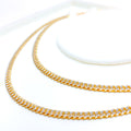 Frosted 22K Gold Link Chain - 18"  