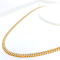 Frosted 22K Gold Link Chain - 16"  