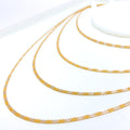 Chic Flat 22K Gold Two-Tone Chain - 16"    