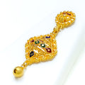Dressy Alternating Floral 22k Gold Necklace Set