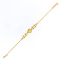 Fancy Heart 21k Gold Bracelet