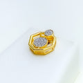 Ornate Octagonal Diamond + 18k Gold Necklace Set