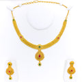 Vivid Versatile 22k Gold Kundan Necklace Set
