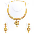 Royal Meenakari 22k Gold Hansli Necklace Set