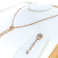 Dazzling Contemporary Diamond + 18k Gold Necklace Set