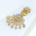 Fascinating Floral Diamond + 18k Gold Necklace Set 