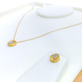 Smart Sophisticated Diamond + 18k Gold Necklace Set 