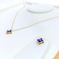 Exclusive Bright Diamond + 18k Gold Necklace Set 