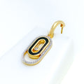 Dressy Open Oval Diamond + 18k Gold Necklace Set 