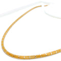 Hollow Alternating 22K Two-Tone Gold Chain - 22"    
