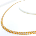 Frosted Cuban Link 22K Two-Tone Gold Chain - 18"