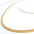 Frosted Cuban Link 22K Two-Tone Gold Chain - 16"