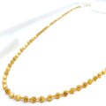 Reflective Dotted Bead 22k Gold Chain - 30"       