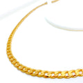 Smooth Finish Cuban Link 22k Gold Chain - 18"    