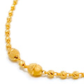 Decorative Marquise Bead 22k Gold Chain - 26" 