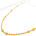 Decorative Marquise Bead 22k Gold Chain - 26" 