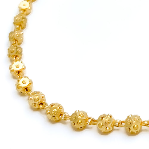Upscale Noble 22k Gold Bead Chain - 26"         