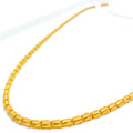 Ornate Elongated 22k Gold Bead Chain - 26"  