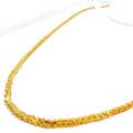 Extravagant Faceted Bead 22k Gold Chain - 24"        