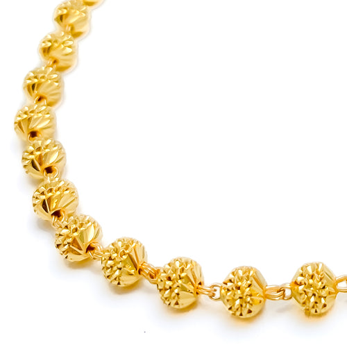 Special Sparkling 22k Gold Bead Chain - 26"         