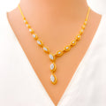 Contemporary Marquise Diamond + 18k Gold Necklace Set 