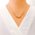 Twinkling Flawless Diamond + 18k Gold Necklace Set 