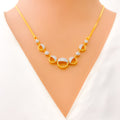 Twinkling Flawless Diamond + 18k Gold Necklace Set 