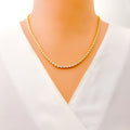 Timeless Sleek Lined Diamond + 18k Gold Necklace Set 