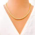 Timeless Sleek Lined Diamond + 18k Gold Necklace Set 