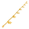 Fashionable Beautiful Butterfly 22k Gold Charm Bracelet