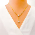 Luminous Signature Diamond + 18k Gold Necklace Set 