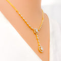 Luminous Signature Diamond + 18k Gold Necklace Set 